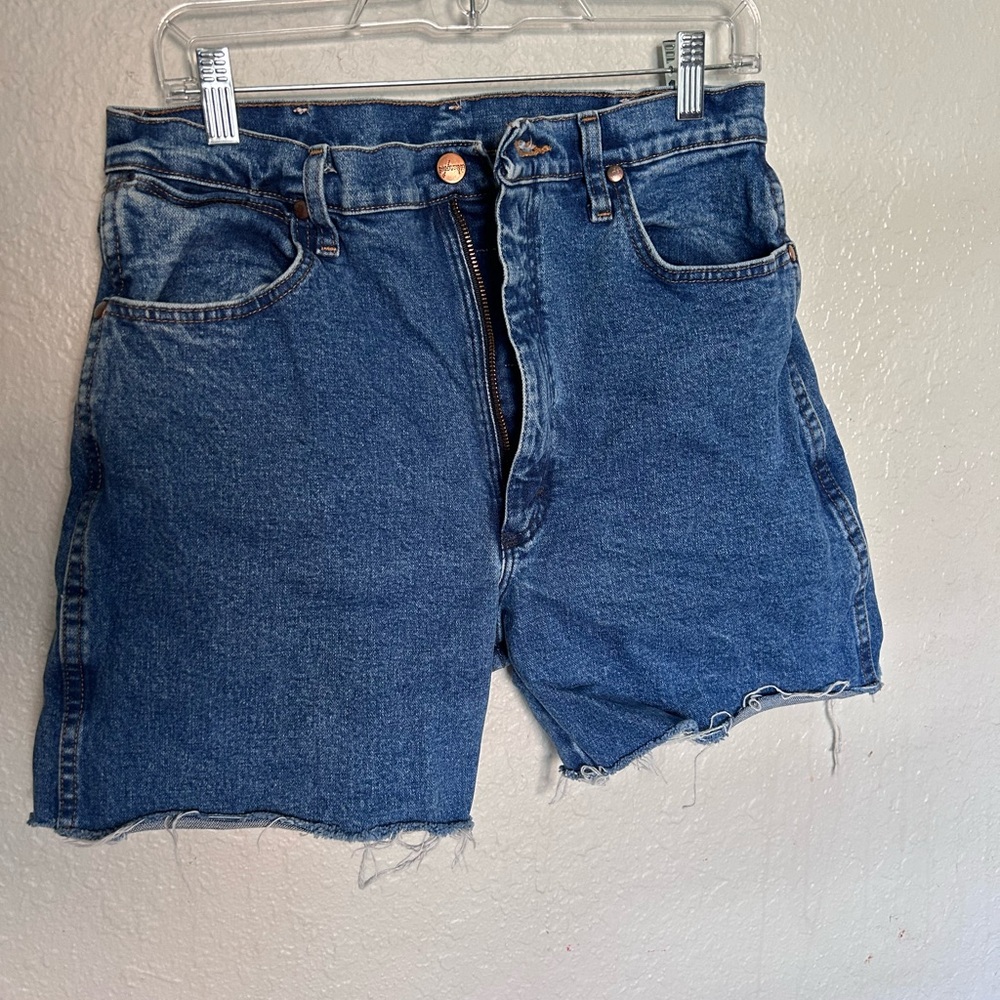 Vintage Wrangler Blue Denim High-Waisted Cutoff Shorts
